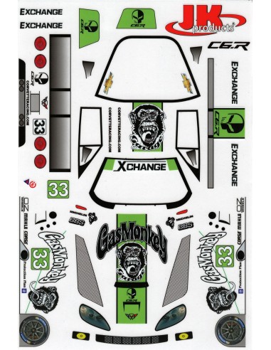 4" Corvette C6 Decals Gas Monkey...